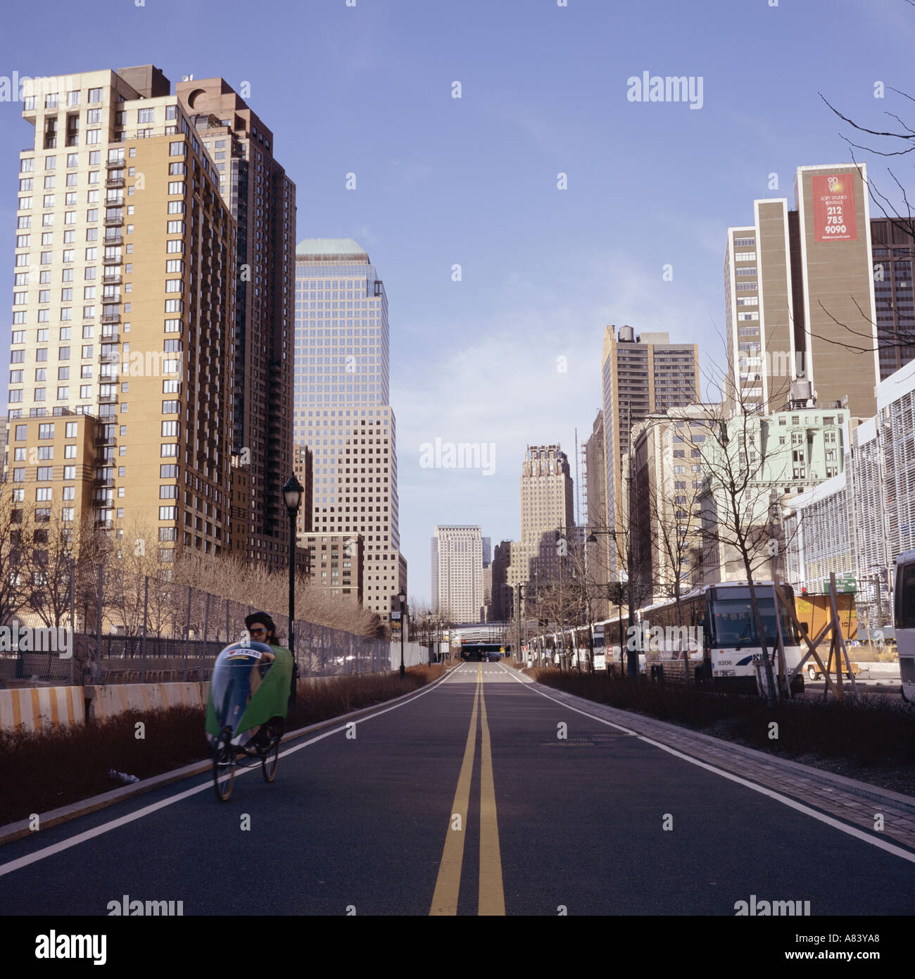 Un ciclo di downtown lane Foto Stock