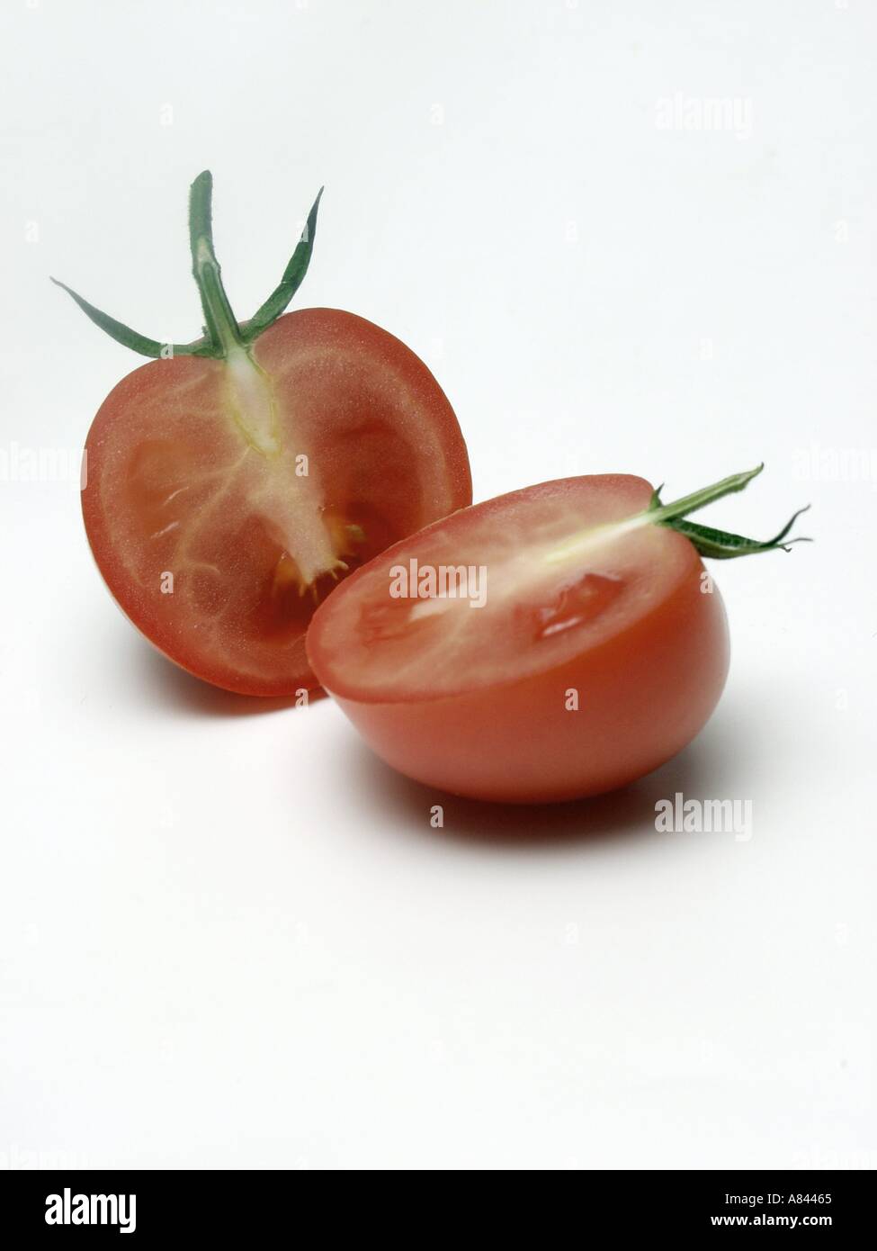 Due metà pomodoro Foto Stock