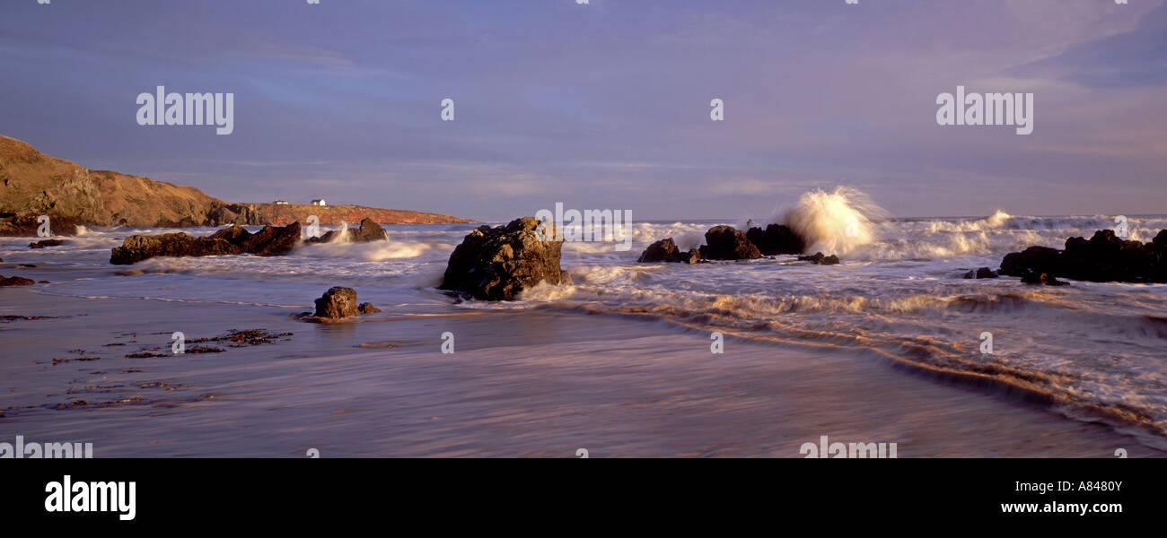 La marea a San Ciro spiaggia vicino a Montrose Grampian Regione Scozia GPAN 0102 Foto Stock