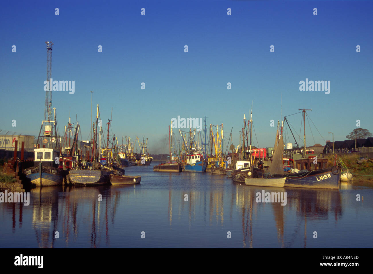 La flotta di pesca del King s lynn norfolk England Regno Unito Foto Stock