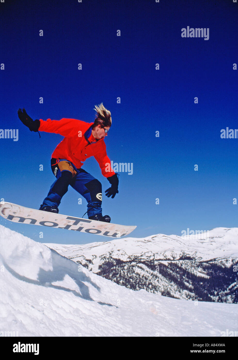 Snow board l'uomo. Foto Stock