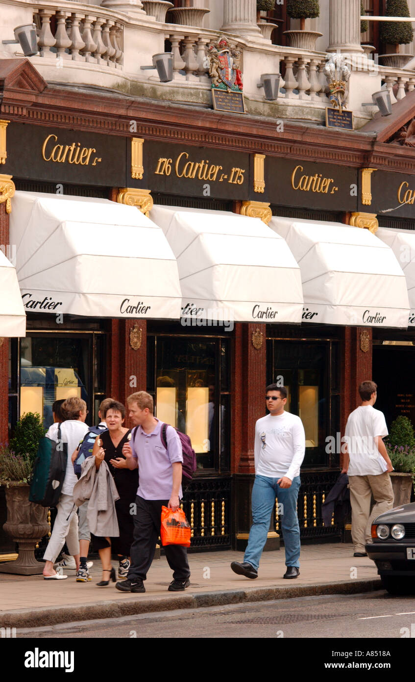 Bond Street, Cartier Shop esterno Foto Stock