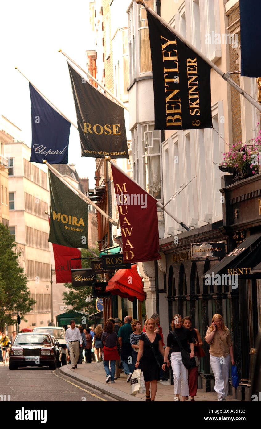 Bond Street, negozi di designer Foto Stock