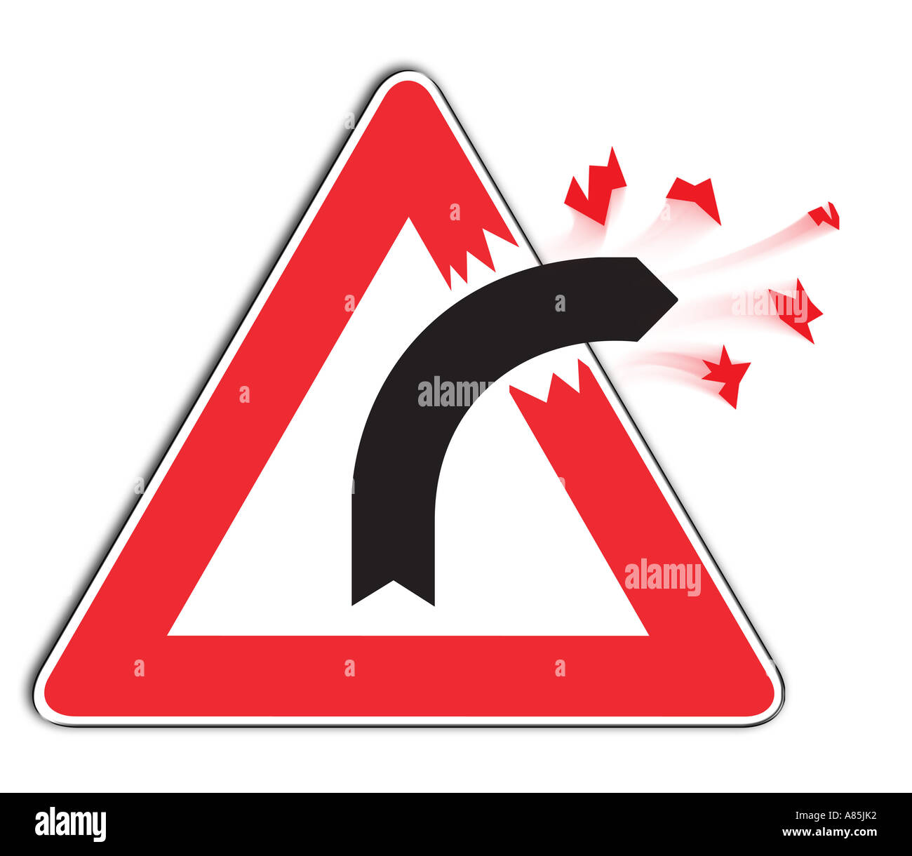 Pericolo avanti Foto Stock