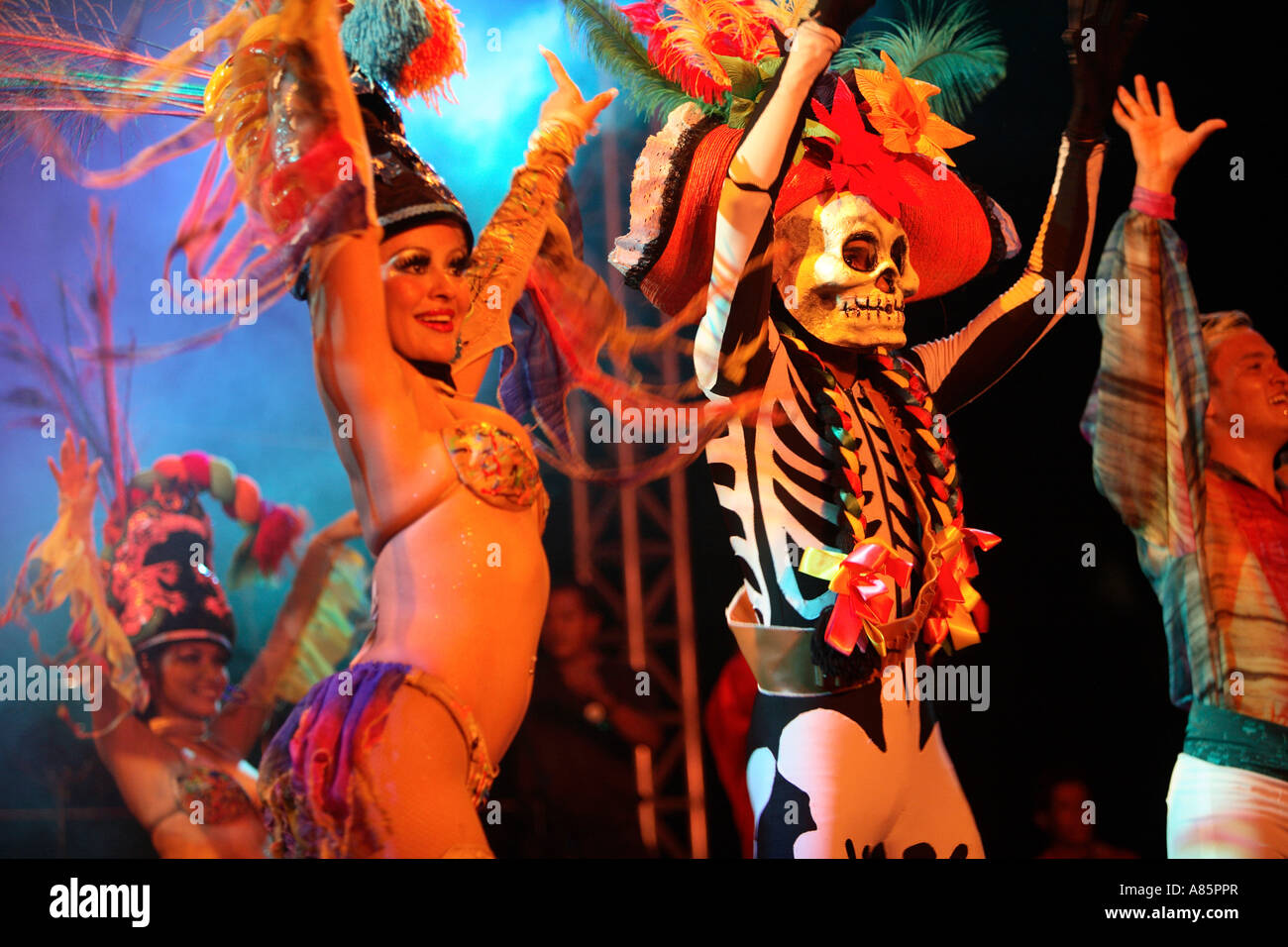 Gli artisti interpreti o esecutori mettere in piedi uno show Acapulco, Messico Foto Stock