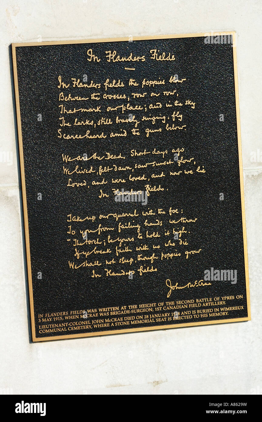 In Flanders Fields. Foto Stock