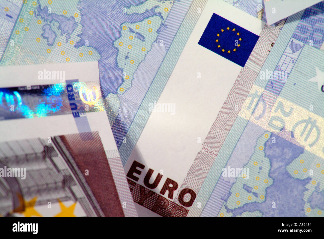 Banconote in euro Foto Stock