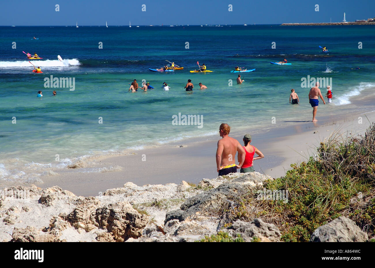 Intensa estate mattina a Marmion Marine Park vicino a Hillarys Perth Western Australia n. MR Foto Stock