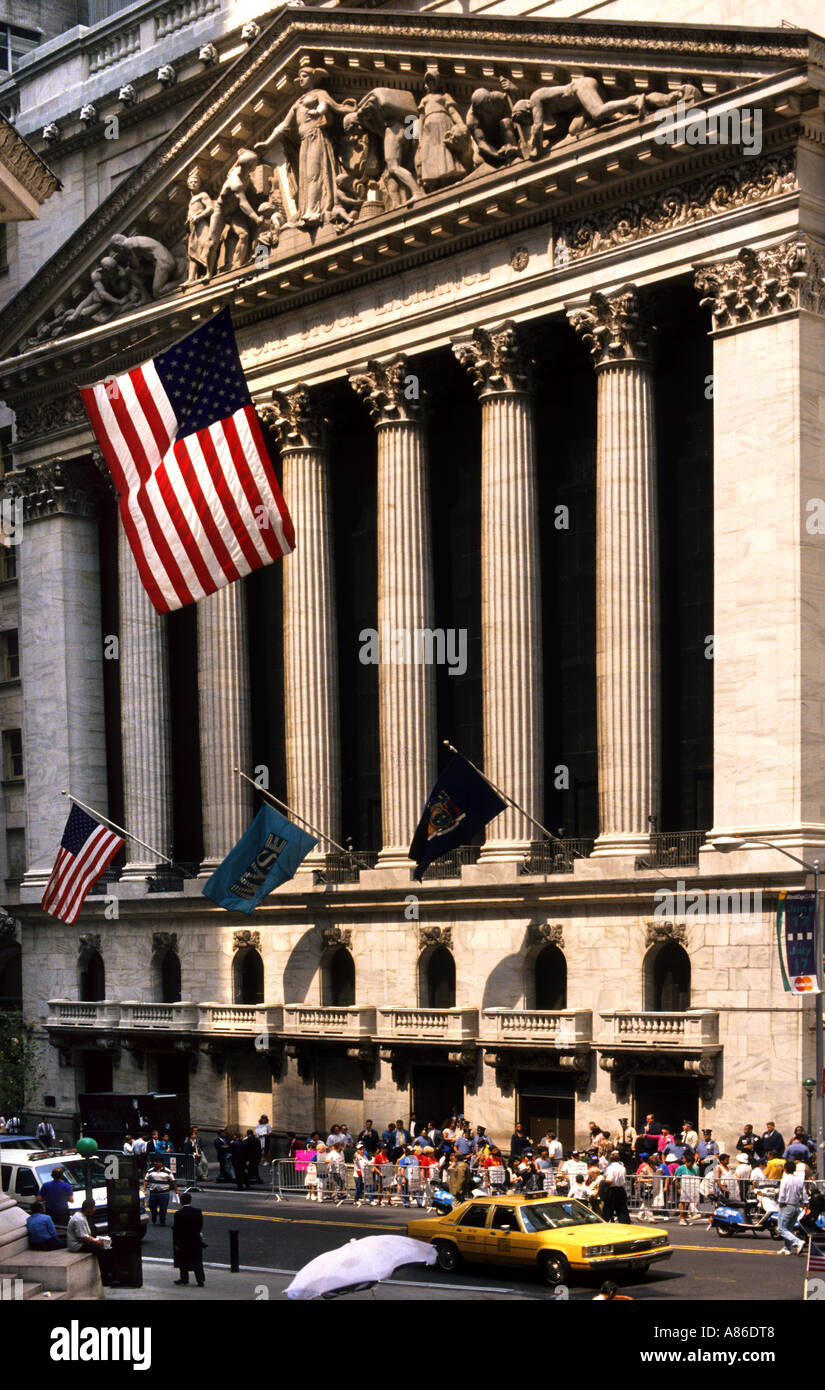 La Borsa di New York Manhattan Wall Street Foto stock - Alamy