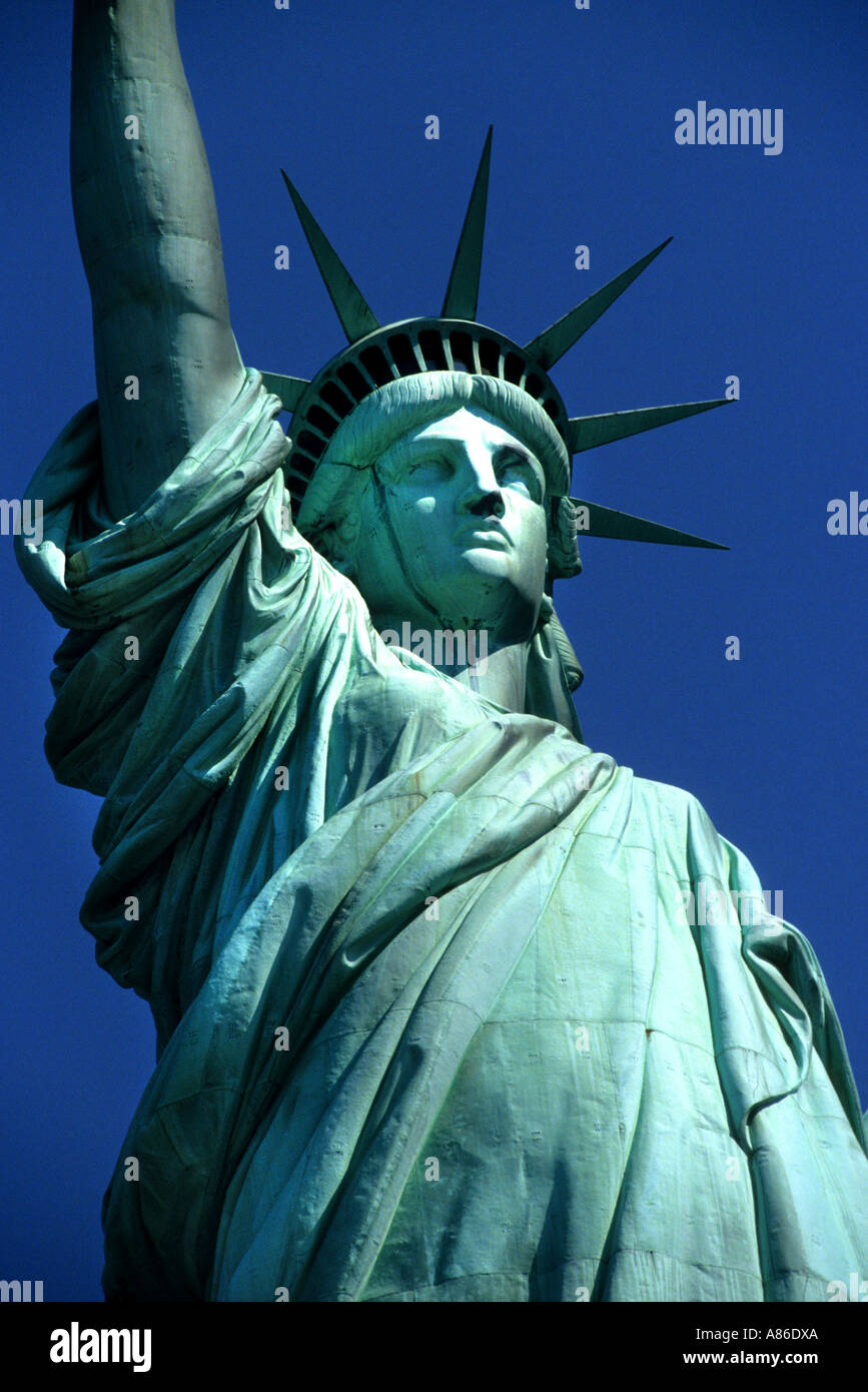 Statua della Libertà New York Manhattan icona di simbolo Foto Stock