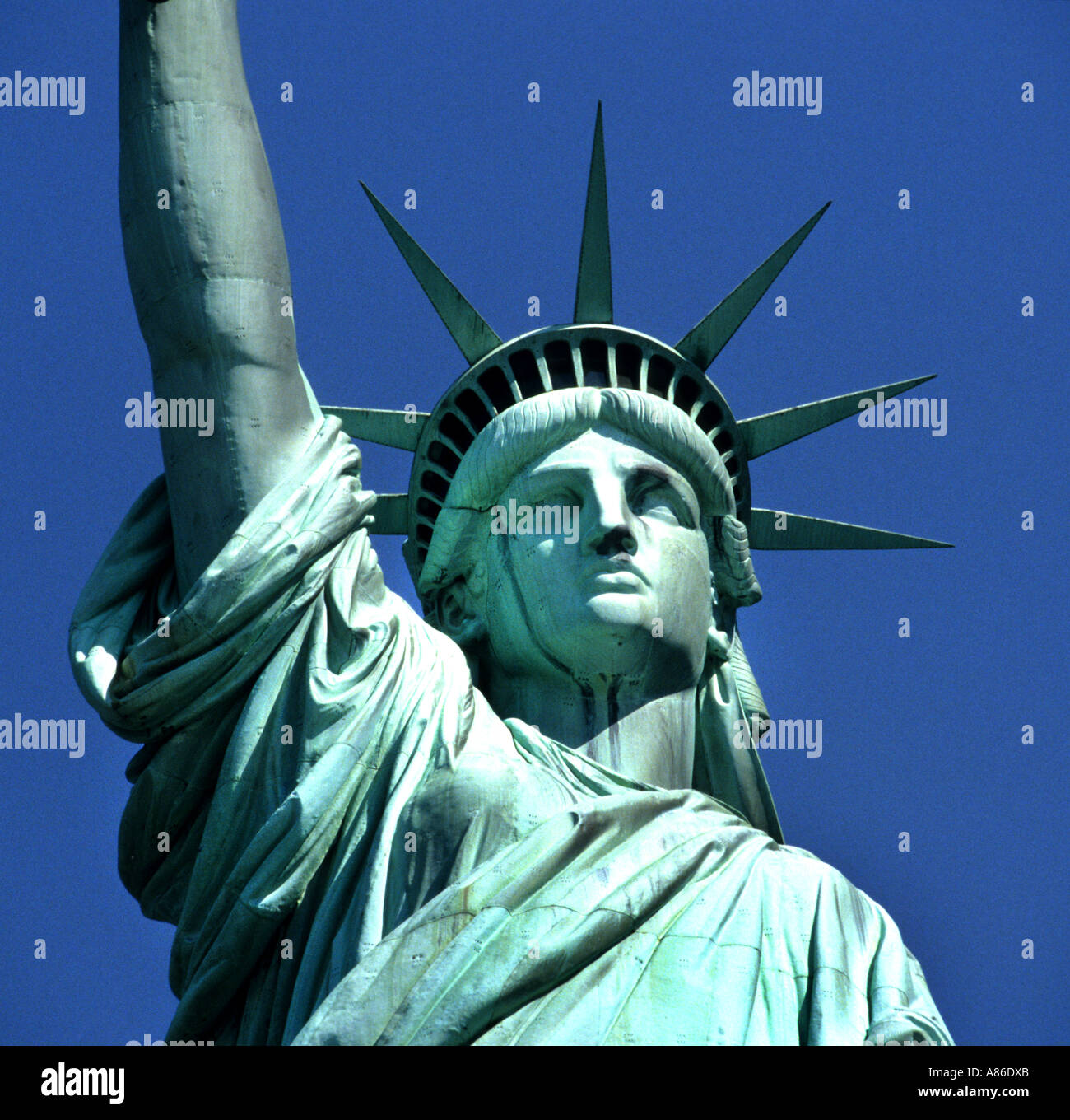 Statua della Libertà New York Manhattan icona di simbolo Foto Stock