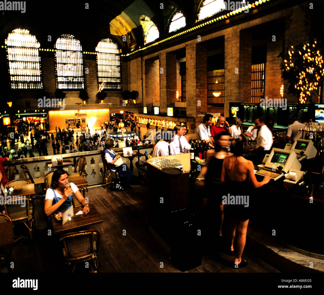 La Grand Central Station Terminal interno New York City Manhattan Ristorante Bar Pub Foto Stock