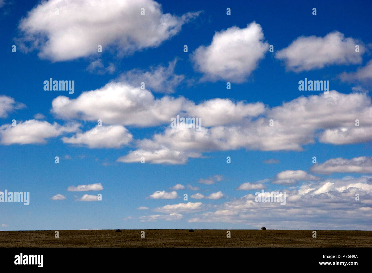 Nuvole sopra il deserto del Nuovo Messico Foto Stock