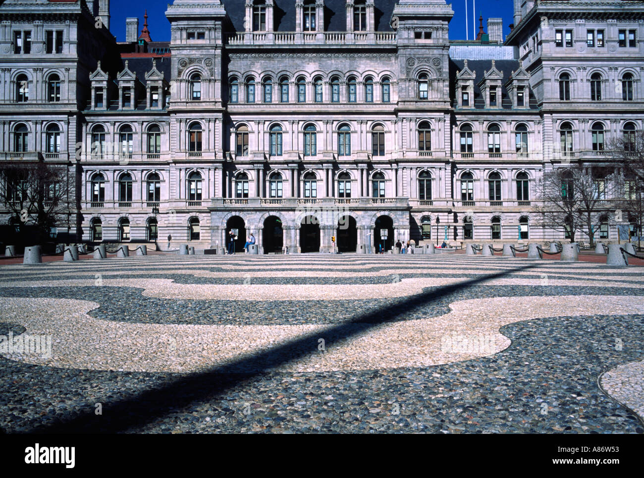 Il New York State Capitol Building in Empire State Plaza Albany Foto Stock