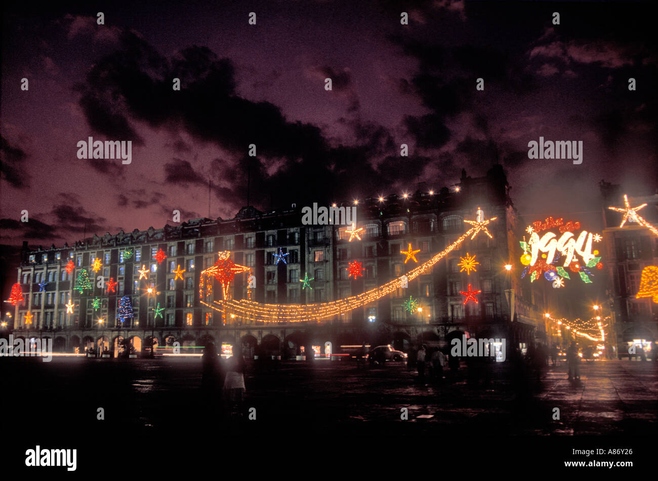 Zocalo DF Messico 1994 anno nuovo Foto Stock