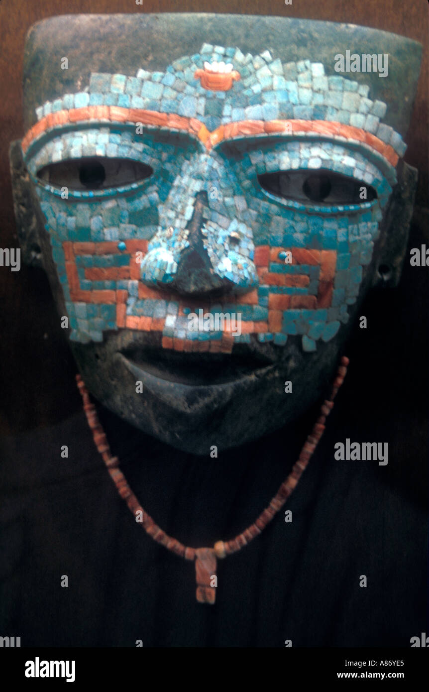 Maschera Maya di Palenque Foto Stock