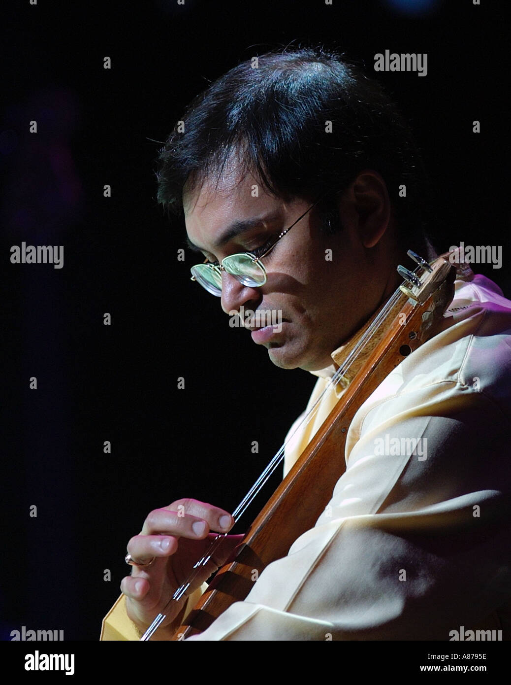 Sitar Player all'Impero Liverpool Foto Stock