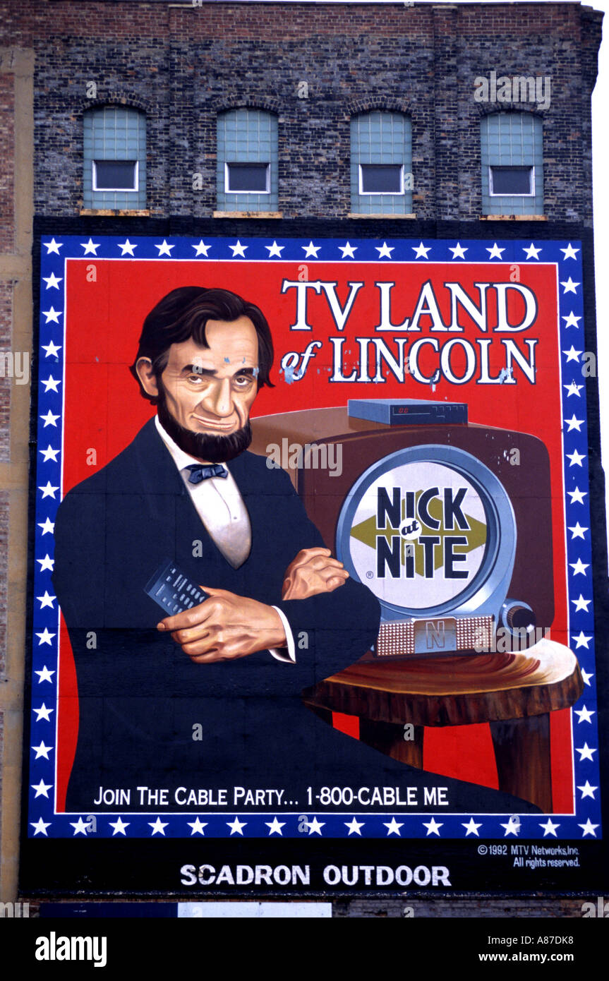 Stati Uniti segni Lincoln TV Land presidente Foto Stock