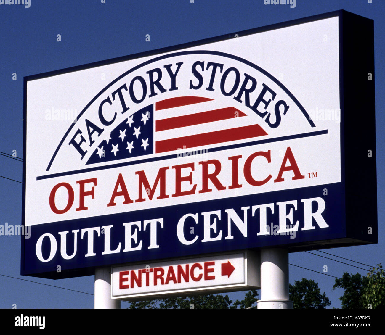 I negozi di fabbrica d'America Fashion Outlet Center Foto Stock