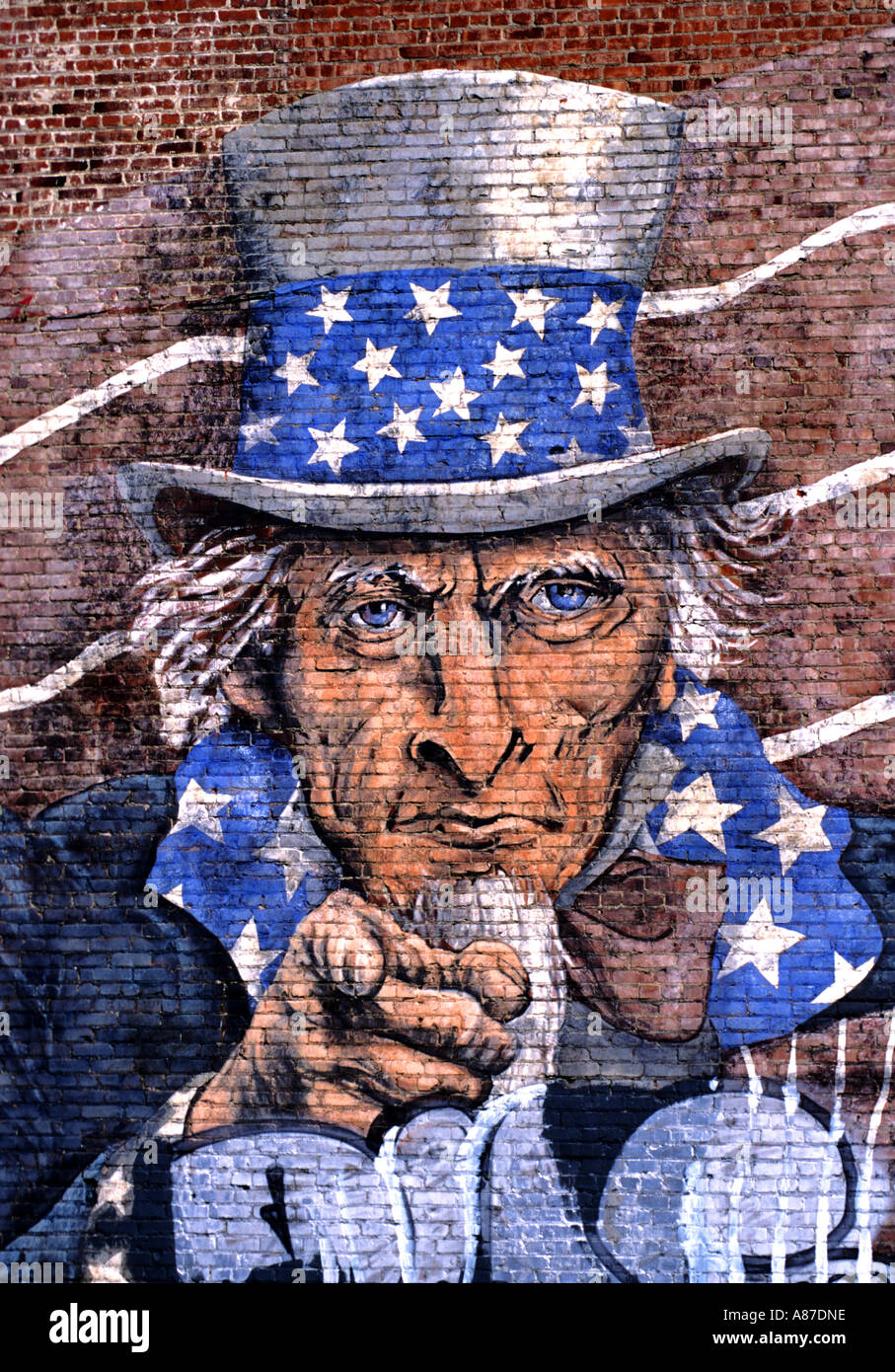 Washington D.C. Abraham Lincoln Presidente l Pittura Murale affresco Foto Stock