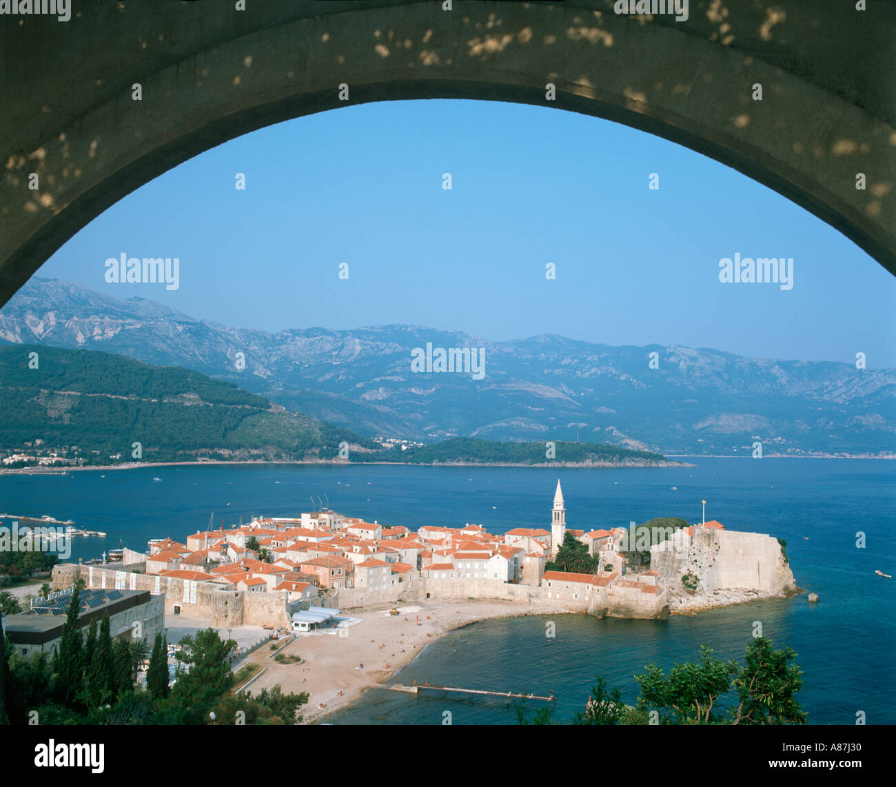 Città vecchia di Budva, Montenegro Foto Stock