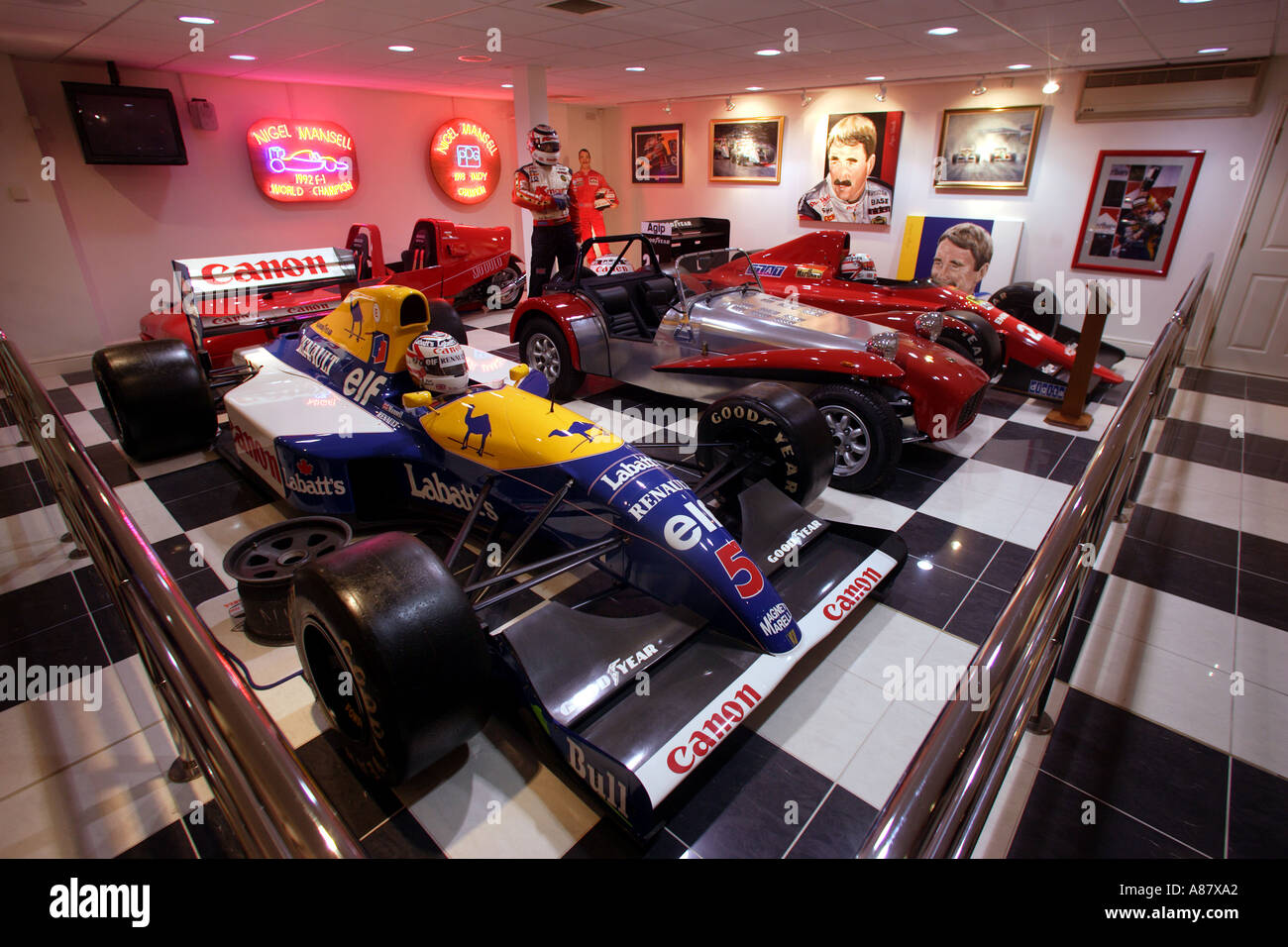 Nigel Mansell mondo delle corse Museum al suo Woodbury Park Campo da golf e hotel Foto Stock