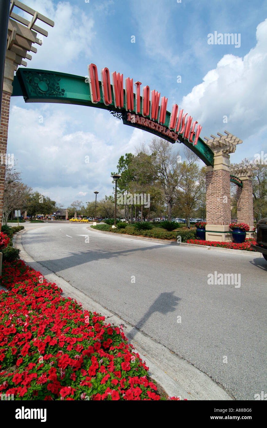 Disney Downtown un centro commerciale creato da Disney World e situato nell'area del parco a tema situato in Orlando Florida FL Foto Stock