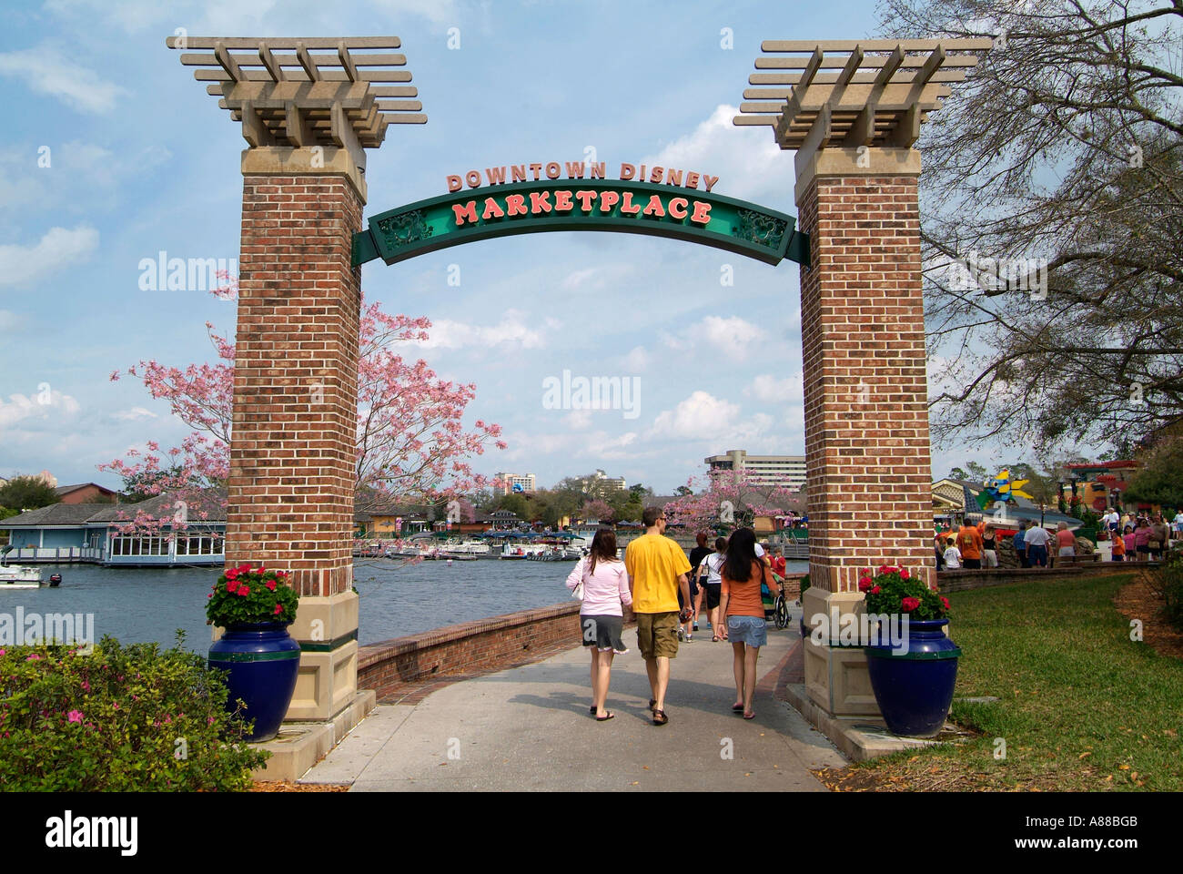 Disney Downtown un centro commerciale creato da Disney World e situato nell'area del parco a tema situato in Orlando Florida FL Foto Stock