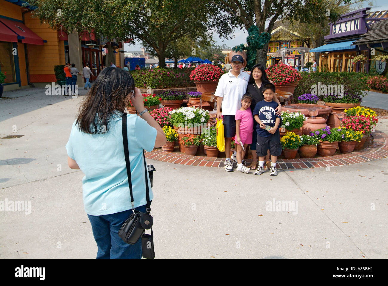 Disney Downtown un centro commerciale creato da Disney World e situato nell'area del parco a tema situato in Orlando Florida FL Foto Stock