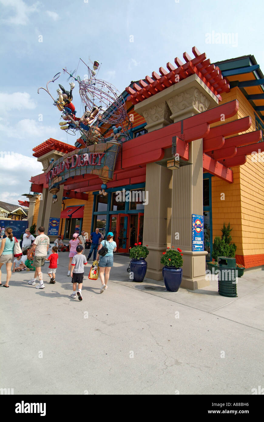 Disney Downtown un centro commerciale creato da Disney World e situato nell'area del parco a tema situato in Orlando Florida FL Foto Stock