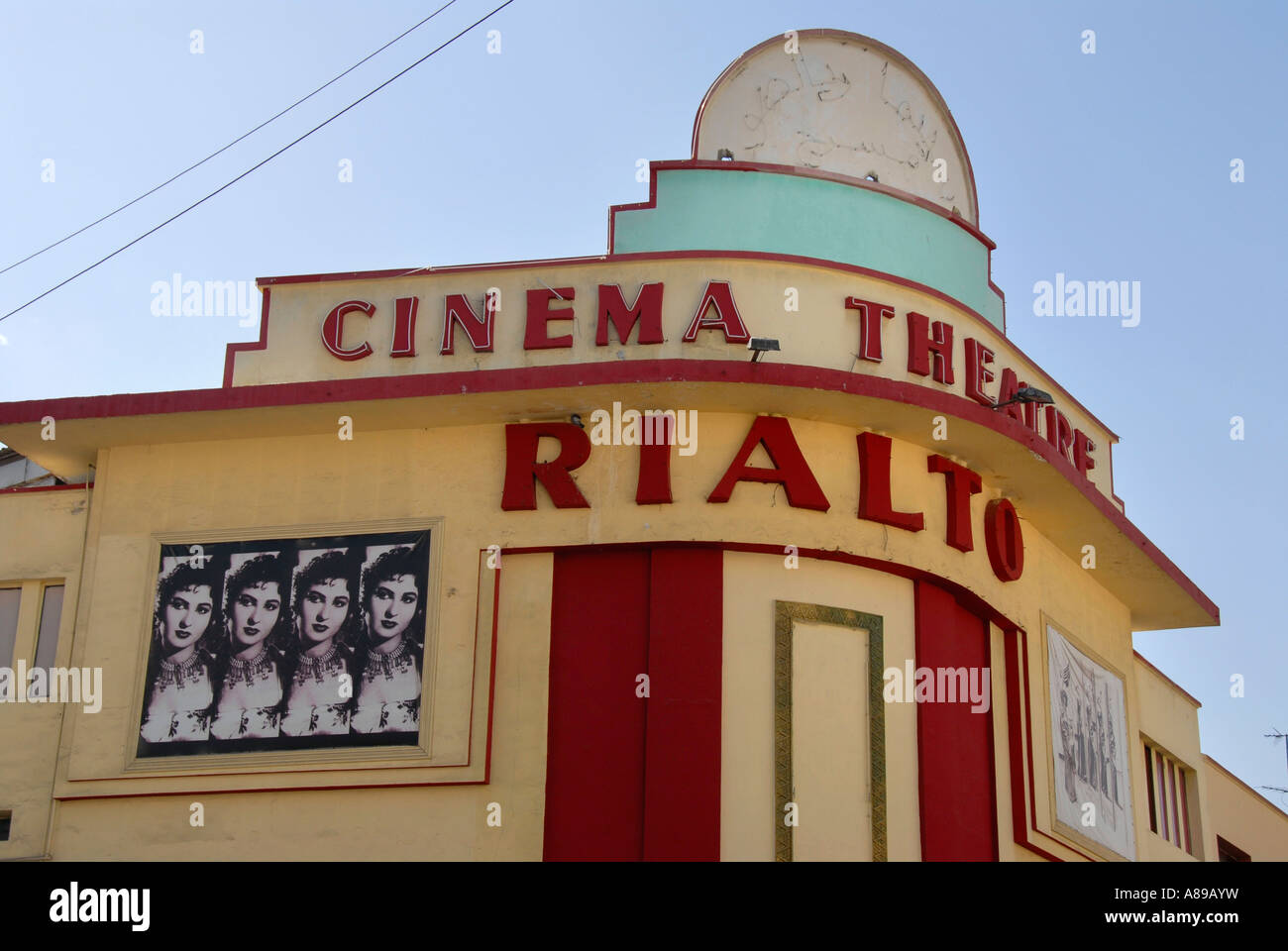 Art nouveau cinema teatro Rialto Casablanca in Marocco Foto Stock