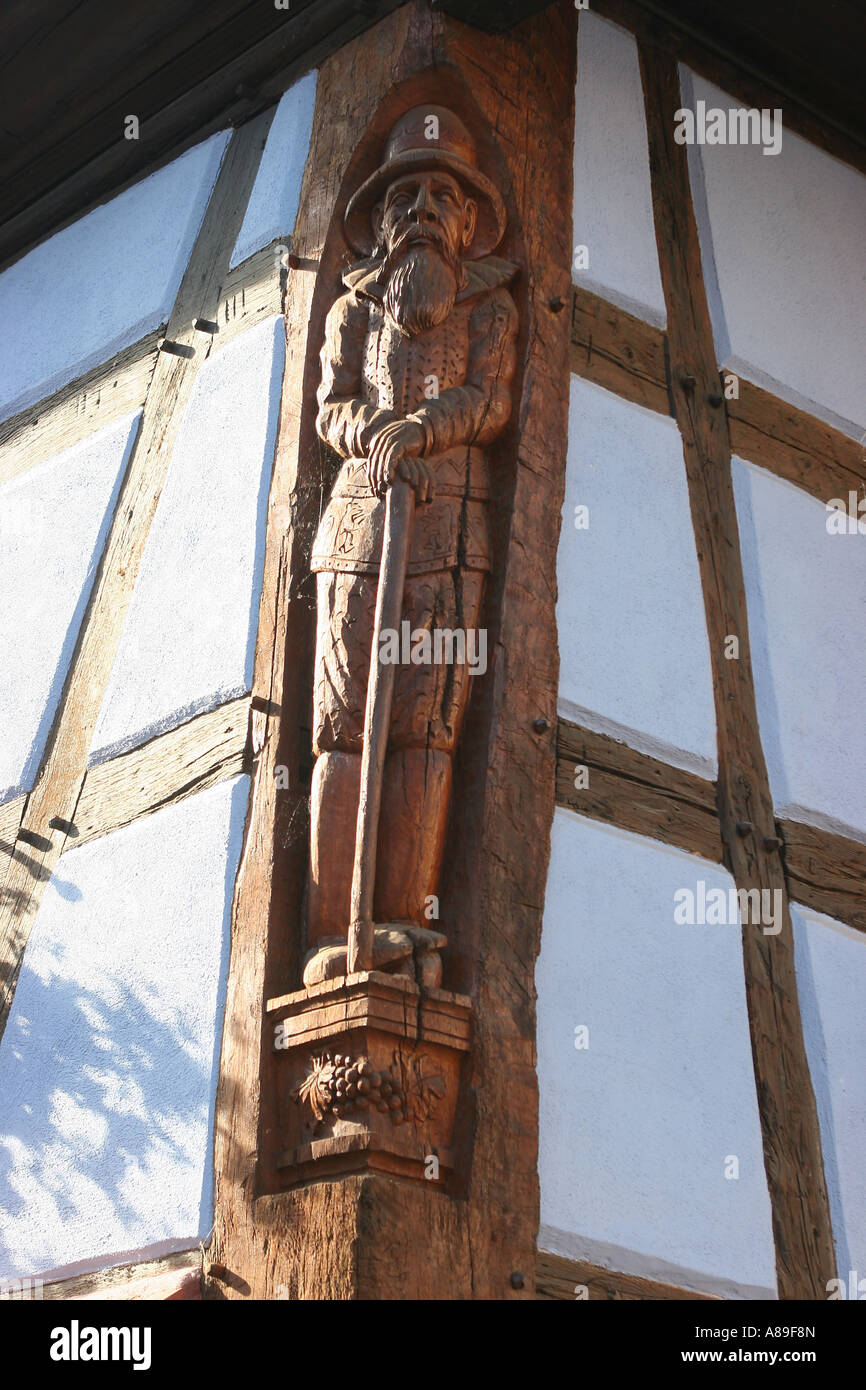 Nel quadro Kaisersberg, Alsazia-Lorena, Francia, Europa Foto Stock