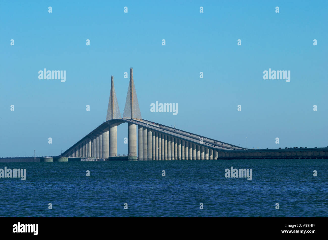 Sunshine Skyway Bridge Florida Foto Stock