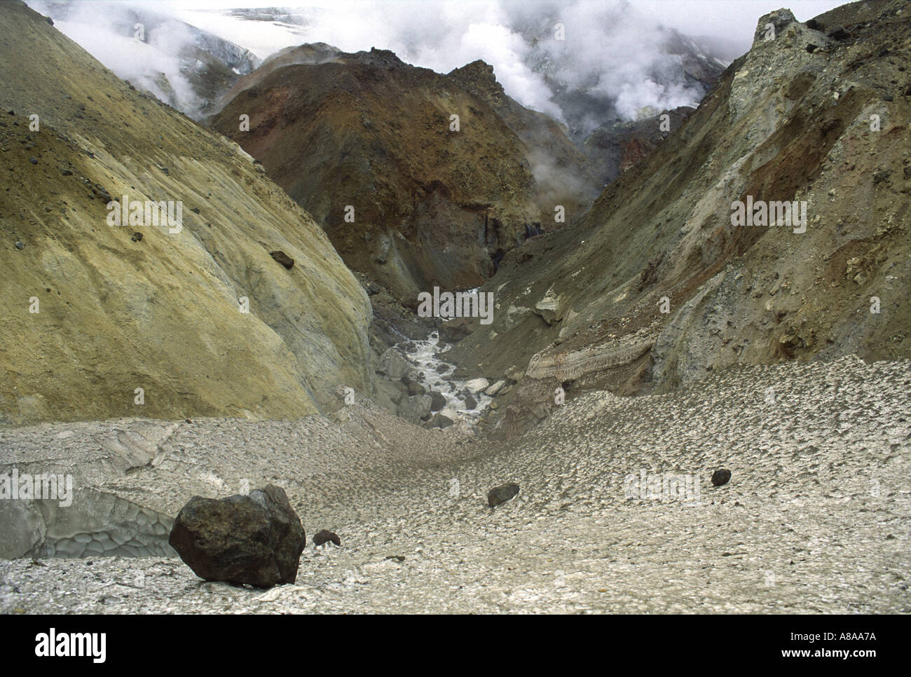 Vulcano Mutnovski Kamchatka Russia Foto Stock