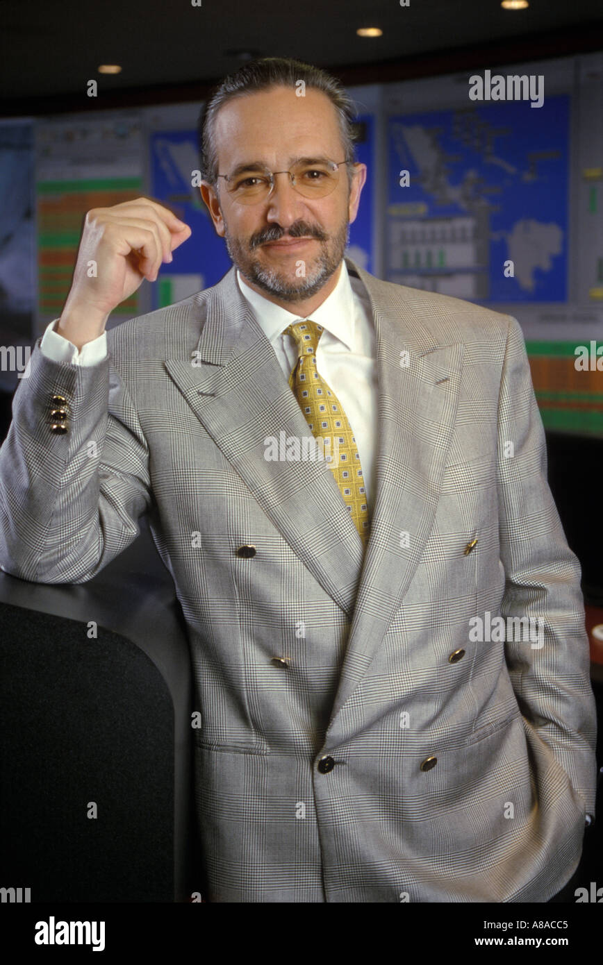 Ritratto di Ricardo Salinas Pliego CEO della televisione azteca nella Città del Messico MESSICO Foto Stock