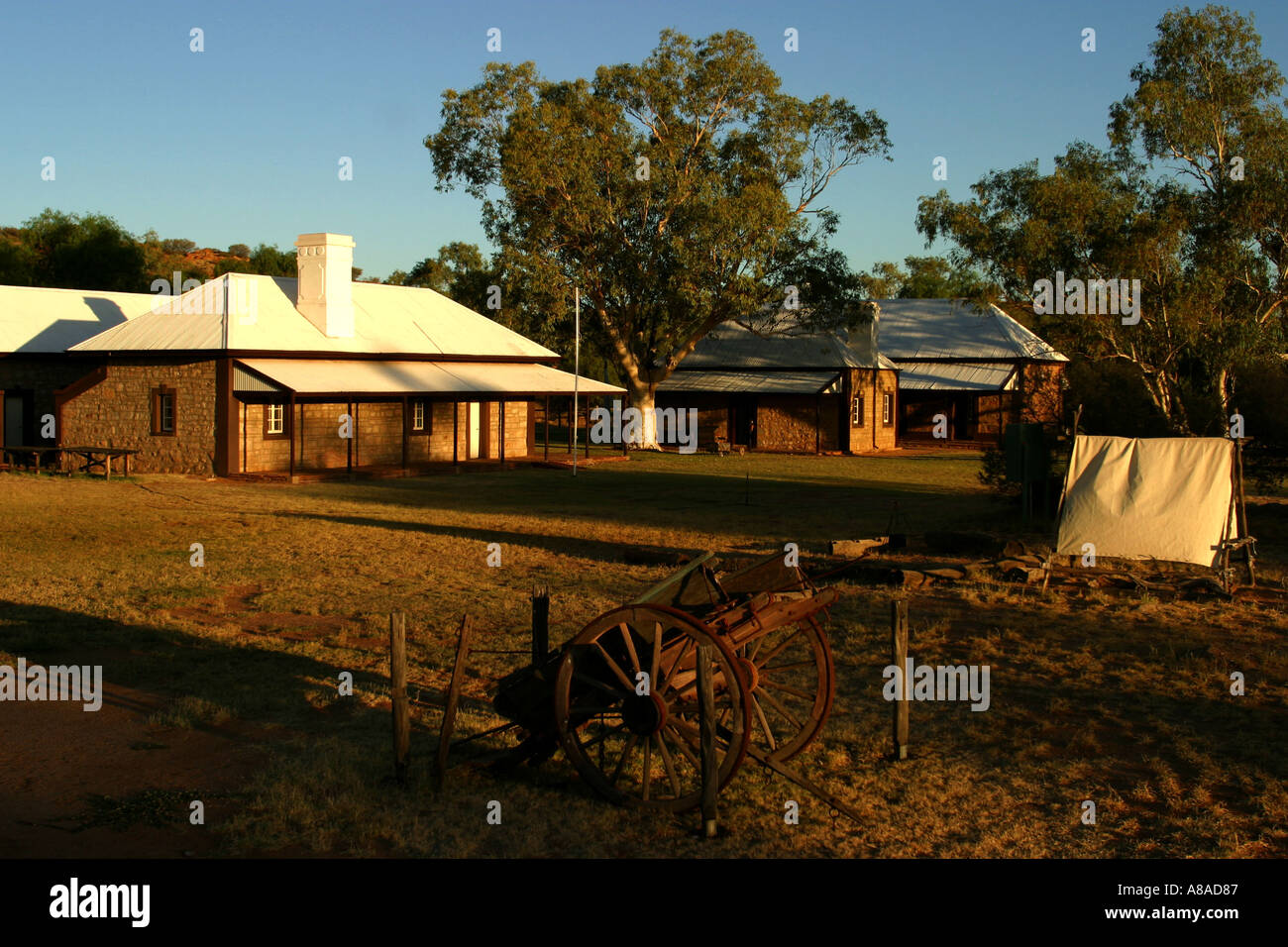 Vecchia Stazione del Telegrafo di Alice Springs in Australia centrale Foto Stock
