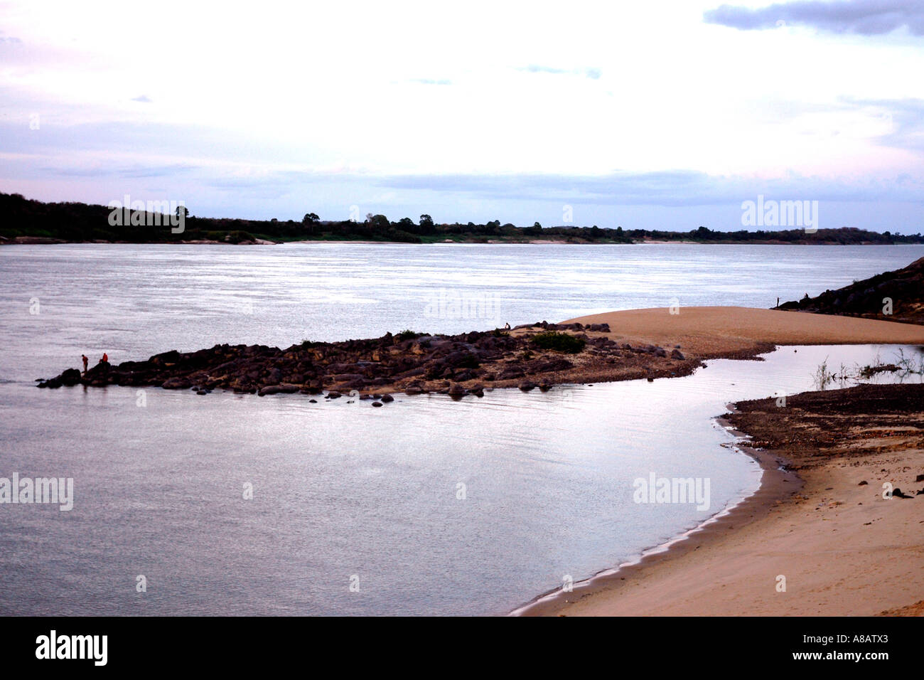 Il fiume Orinoco a Ciudad Bolívar in Venezuela Foto Stock