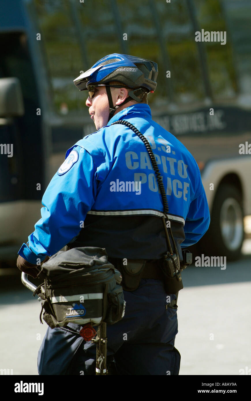 Capitol Building la protezione della polizia Foto Stock