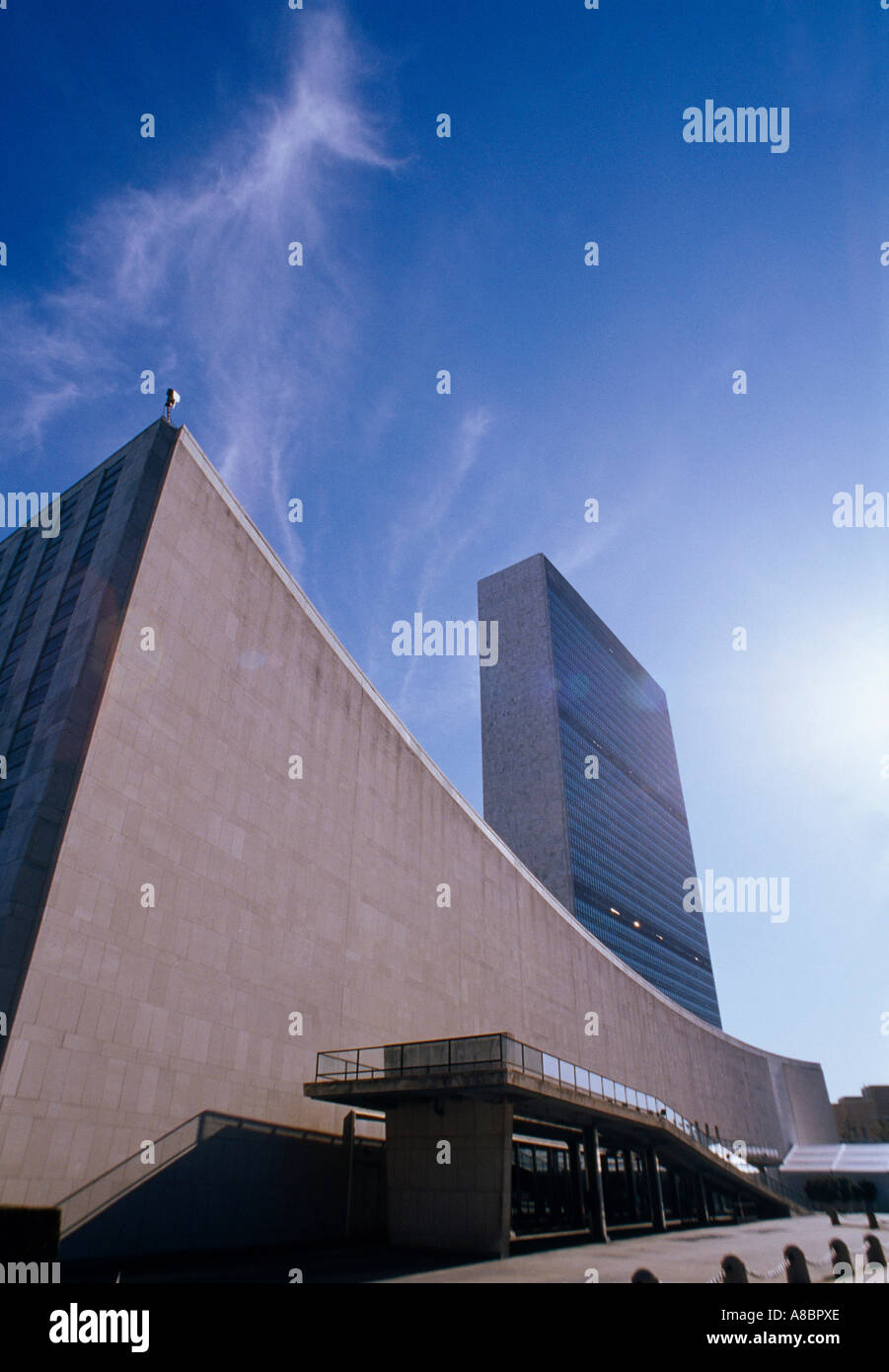 Stati Uniti d'America New York palazzo dell'onu nazioni unite Foto Stock