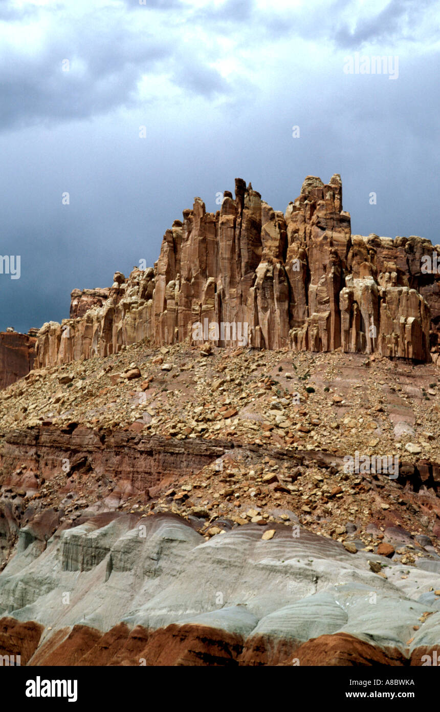Utah Capitol Reef National Park e Moenkopi Chinle formazioni di geologia Foto Stock