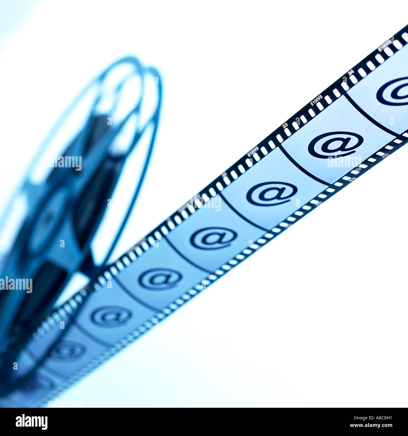 Immagine di una bobina di film Foto Stock