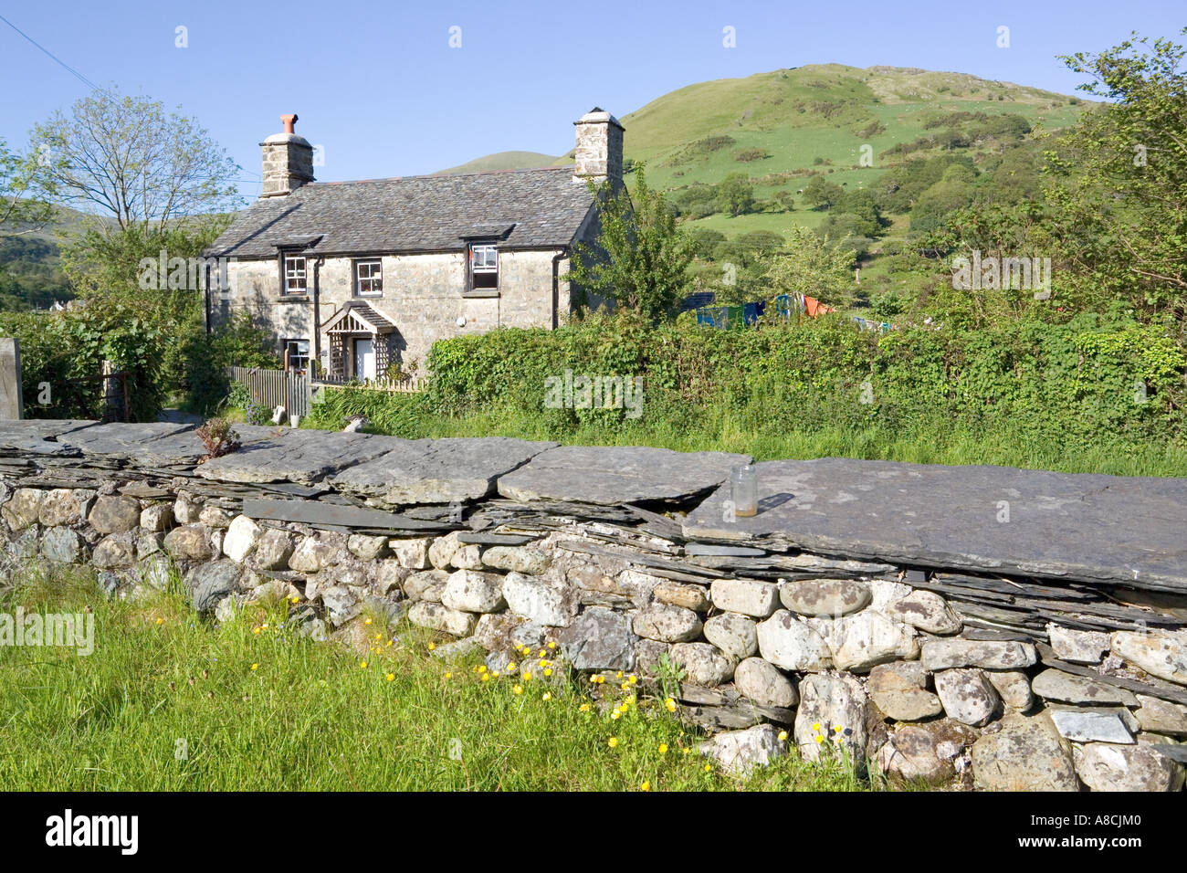 Un cottage a Llanfihangel y Pennant vicino Abergynolwyn, Gwynedd, il Galles del Nord Foto Stock