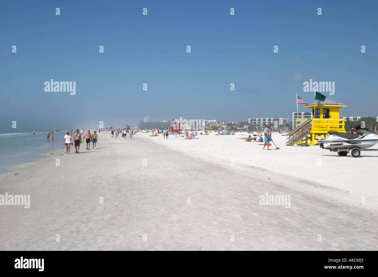 La Siesta Key spiaggia pubblica sulla Siesta Key in Southwest Florida Foto Stock