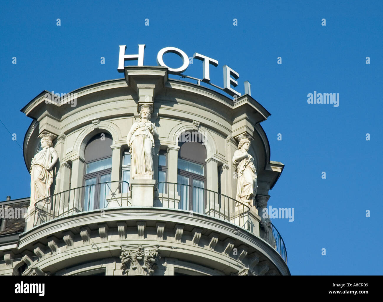 L'Hotel Schweizerhof hotel nella bellissima città di Zurigo in Svizzera Foto Stock