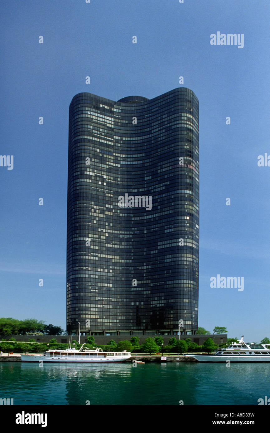 Il punto sul lago Torre progettata da G Schipporiet e J Heinrich nel 1968 Chicago Illinois Foto Stock