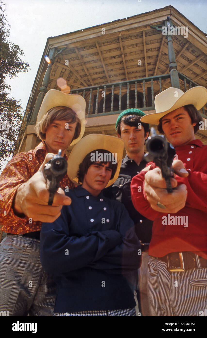 MONKEES - USA/Regno Unito televisione gruppo pop da sinistra Peter Tork, Davy Jones, Mike Nesmith e Mickey Dolenz nel 1968 Foto Stock
