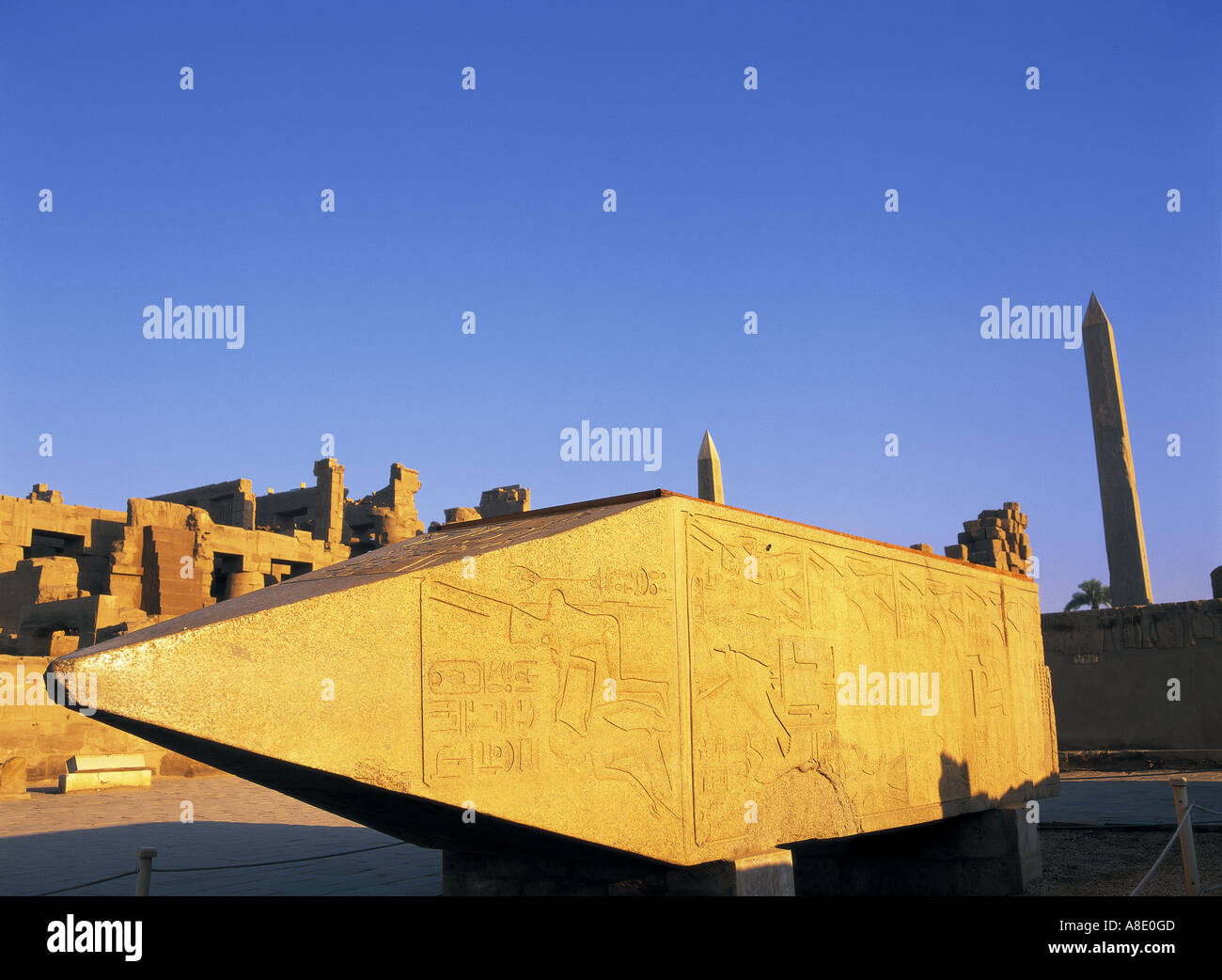 Obelisco di Hatshepsut, Karnak e il Tempio di Luxor in Egitto Foto Stock