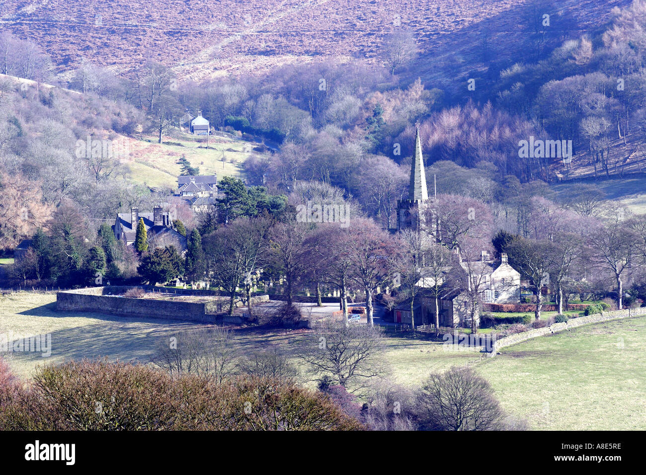 Hathersage in Peak District Foto Stock