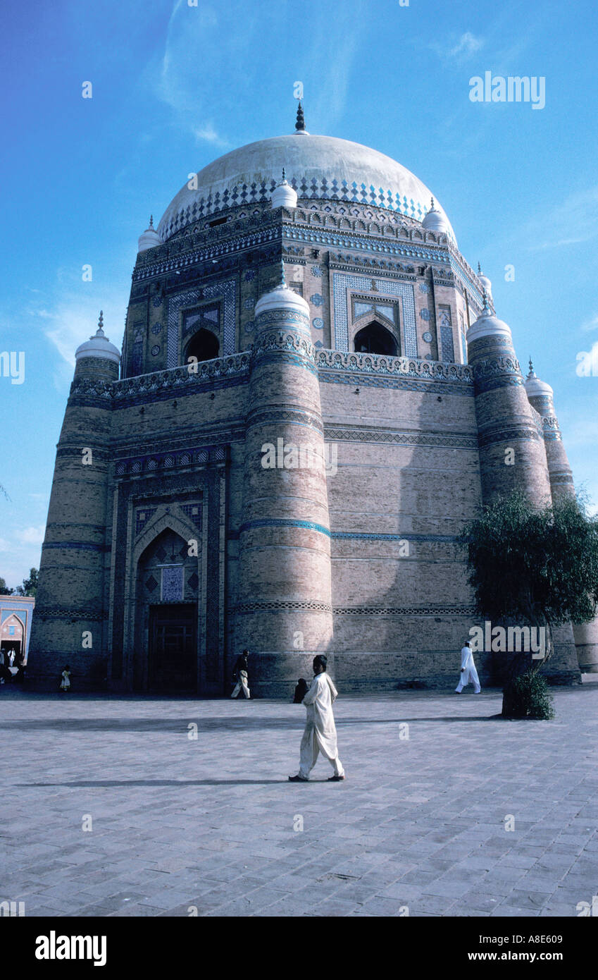 Santuario di Shah Rukh e Alam Multan Pakistan Foto Stock