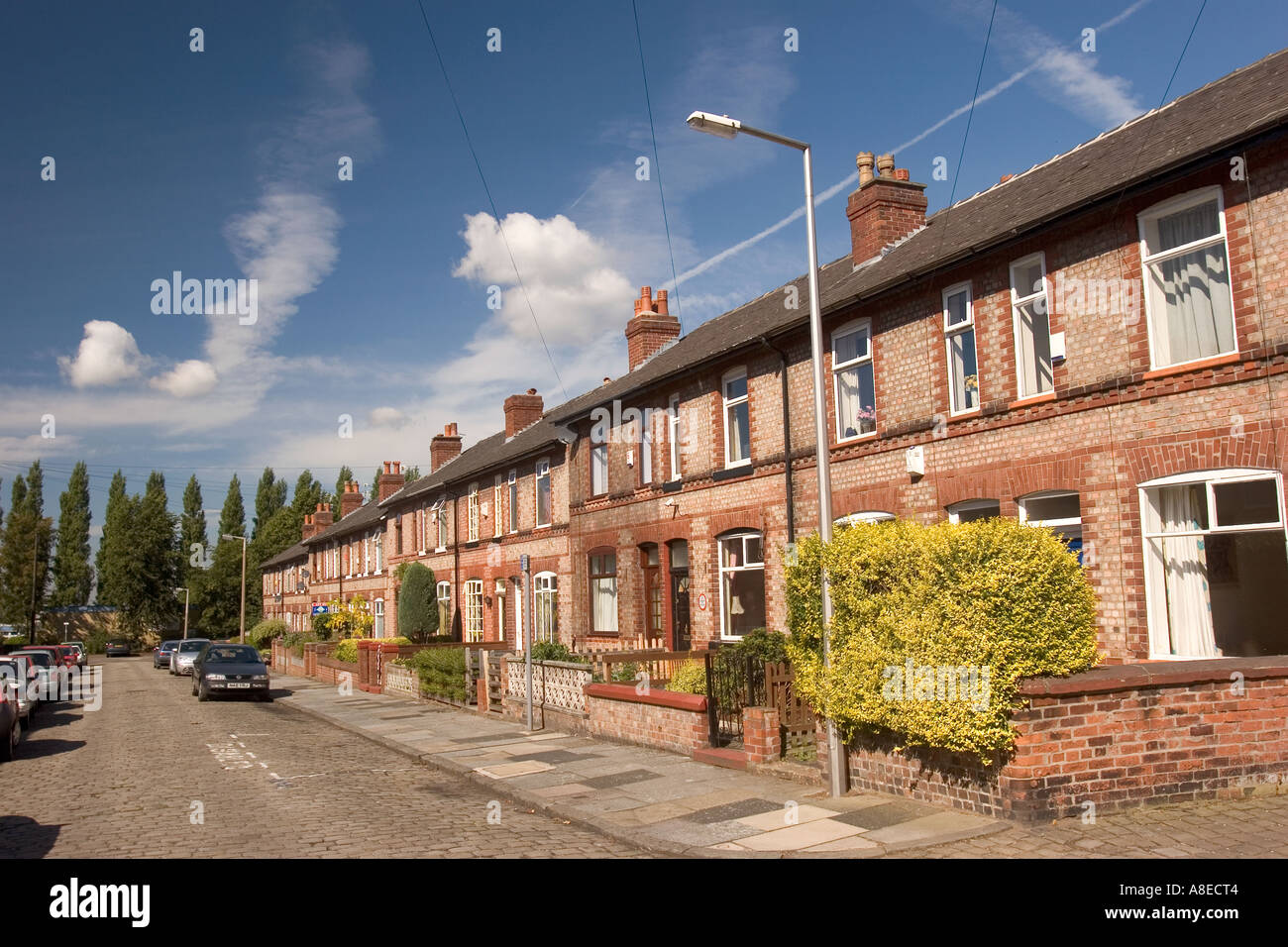 Cheshire Stockport Heaton Mersey Poplar Street Foto Stock